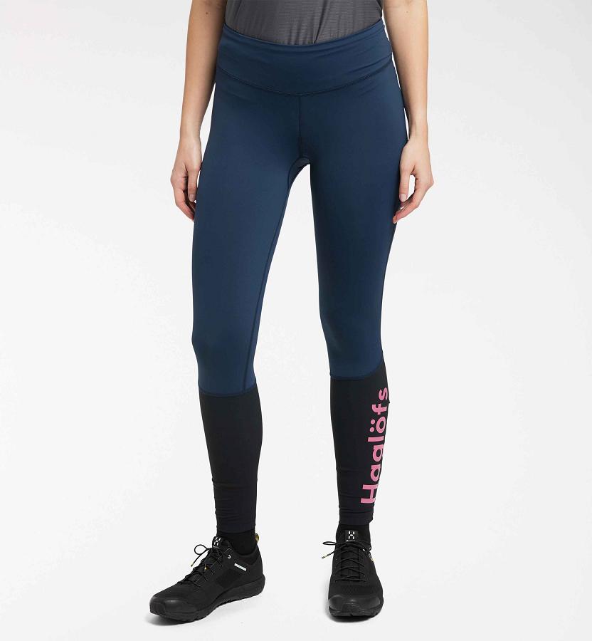 Haglöfs L.I.M Comp Tights Dark Blue/Black For Womens LYBAJ6584 Australia